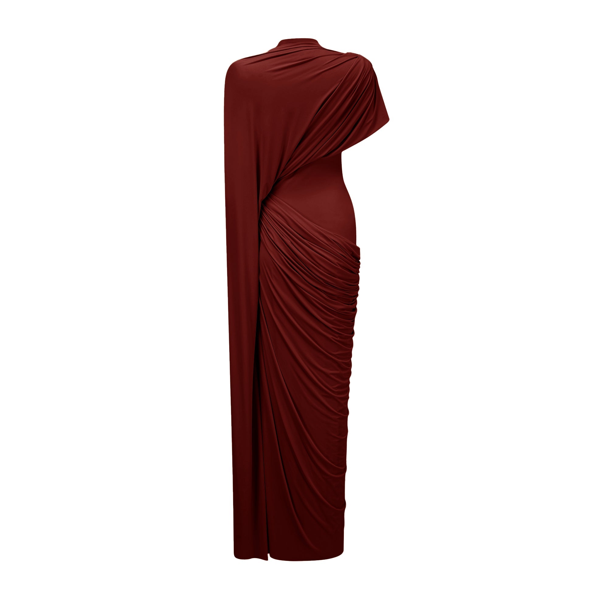 Asymmetrical Draped Cape and Maxi Dress Set