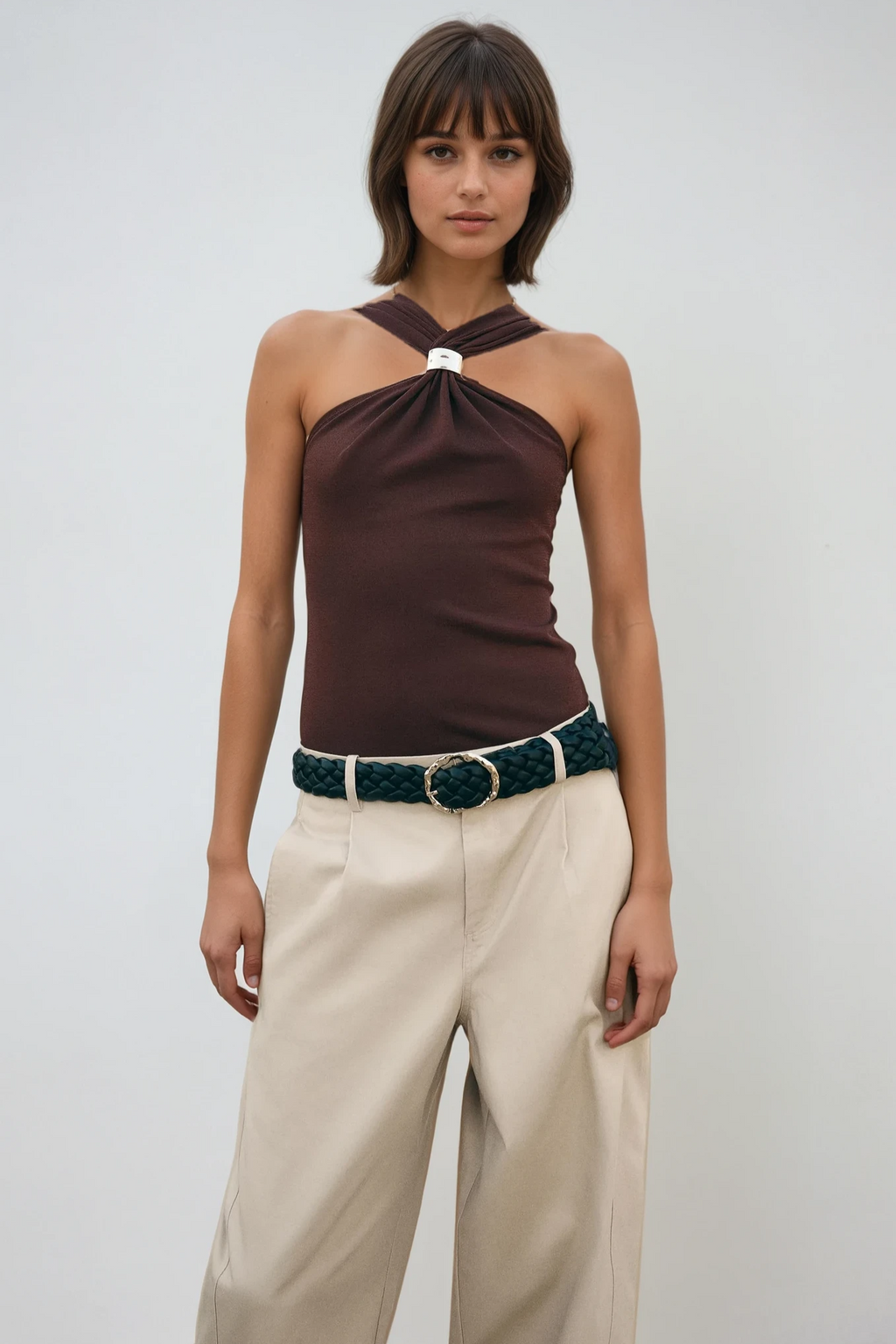 Fitted Halter Neck Top