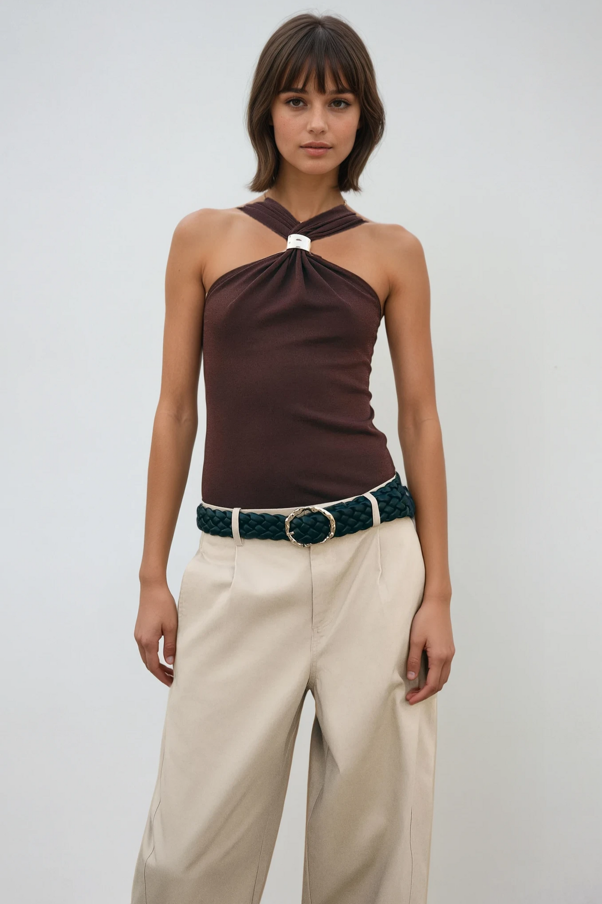 Fitted Halter Neck Top