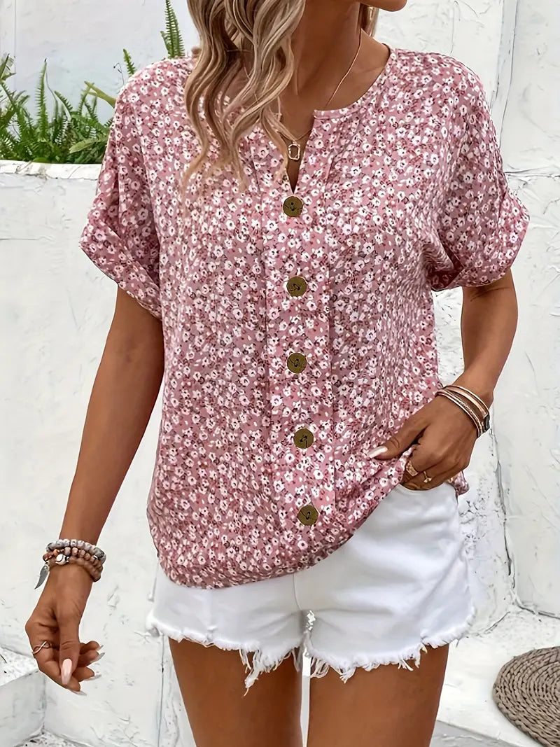 Floral Button-Up Top