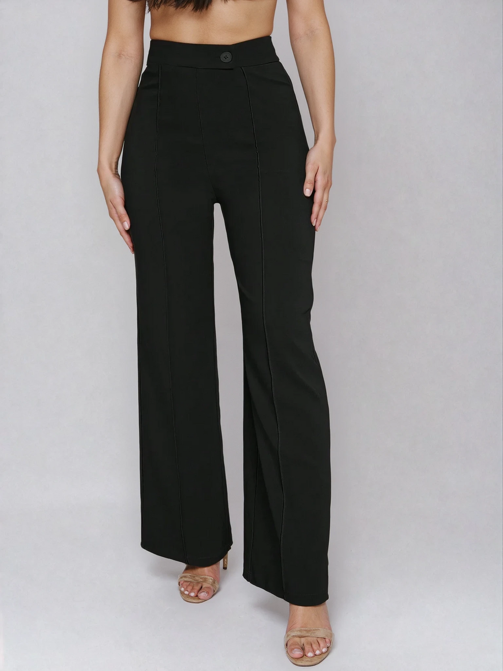 High-Waist Tailored Trousers