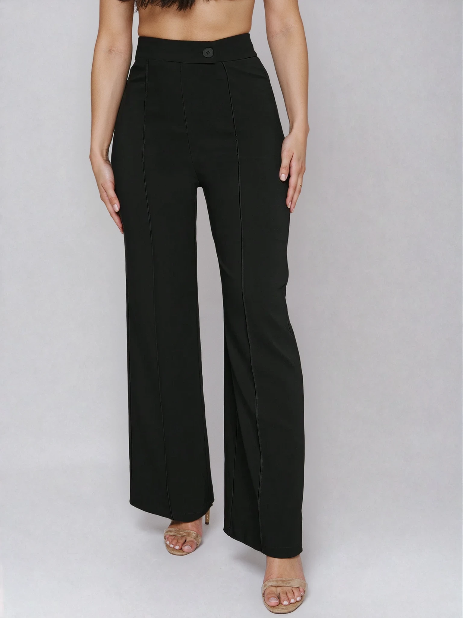 High-Waist Tailored Trousers