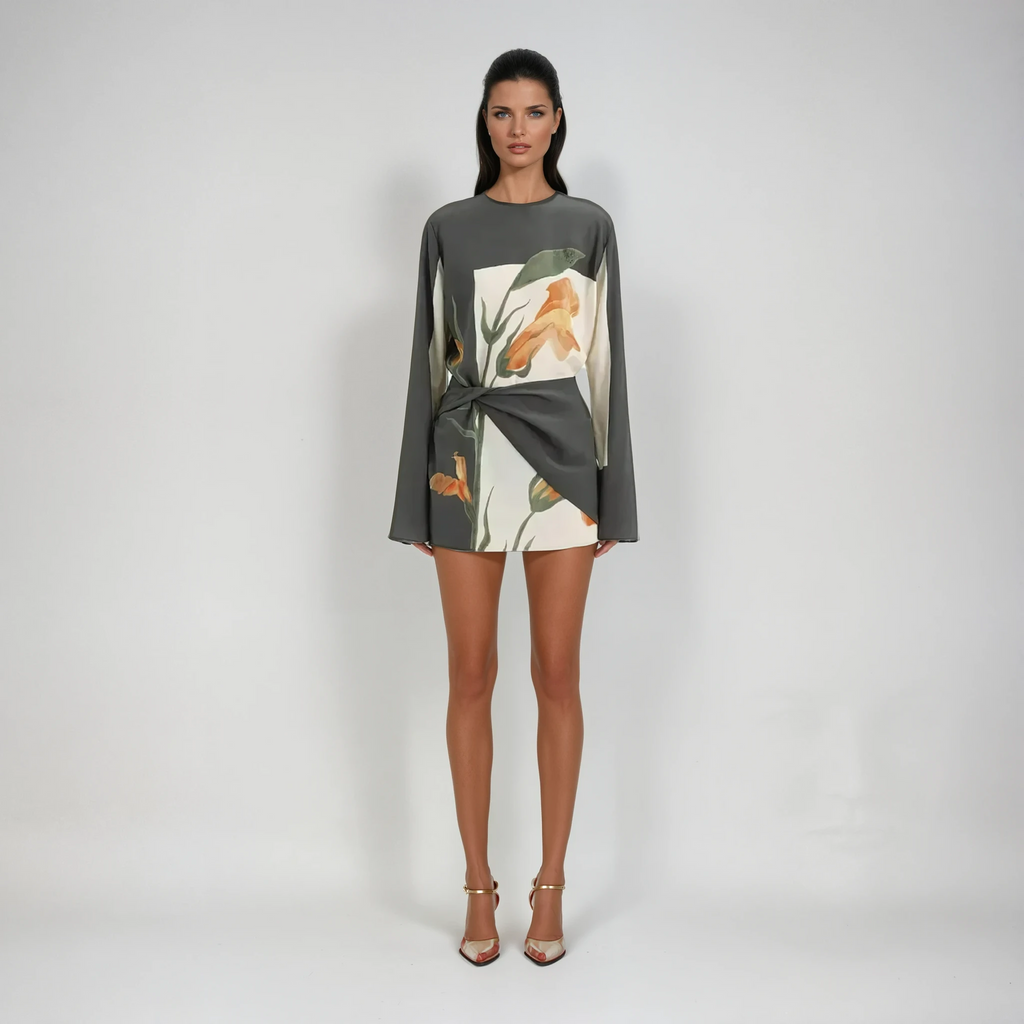 Constance Floral Twist Mini Dress