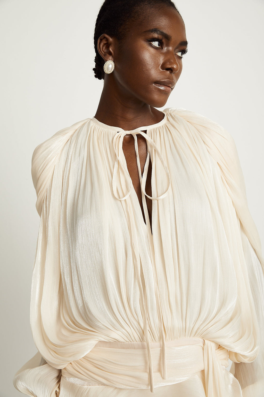 Fully Pleated Ruffle Mini Dress