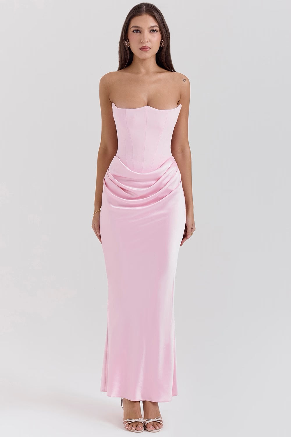 Strapless Corset Maxi Dress