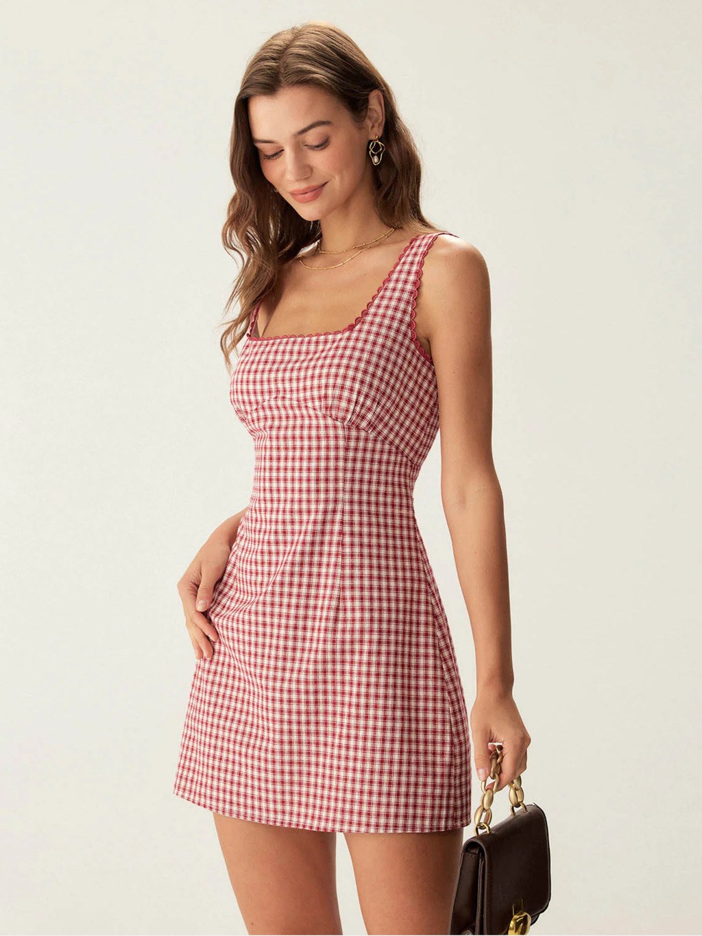 Bergamo Lightweight Gingham Mini Dress