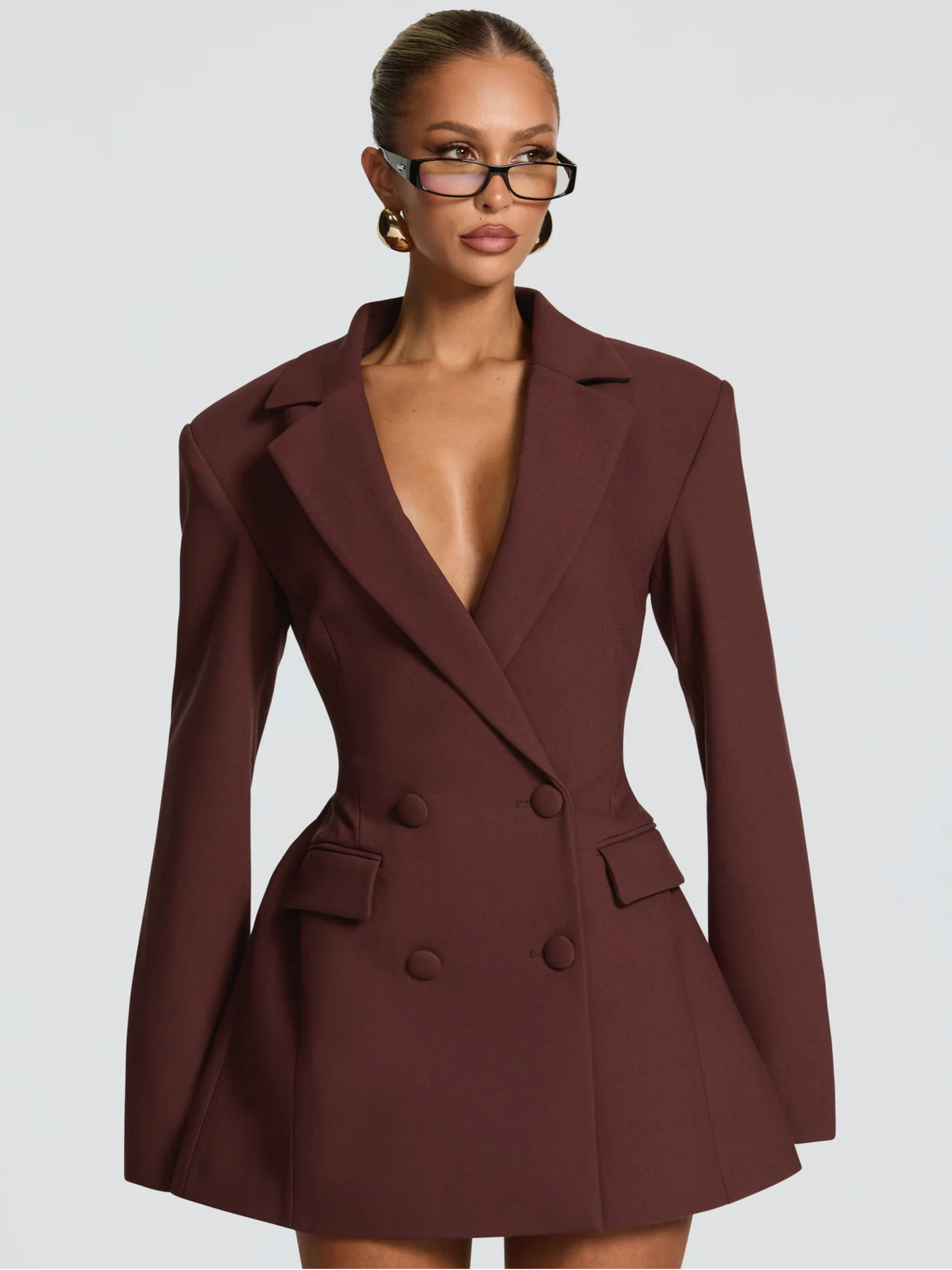 Noira Asymmetric Blazer Mini Dress