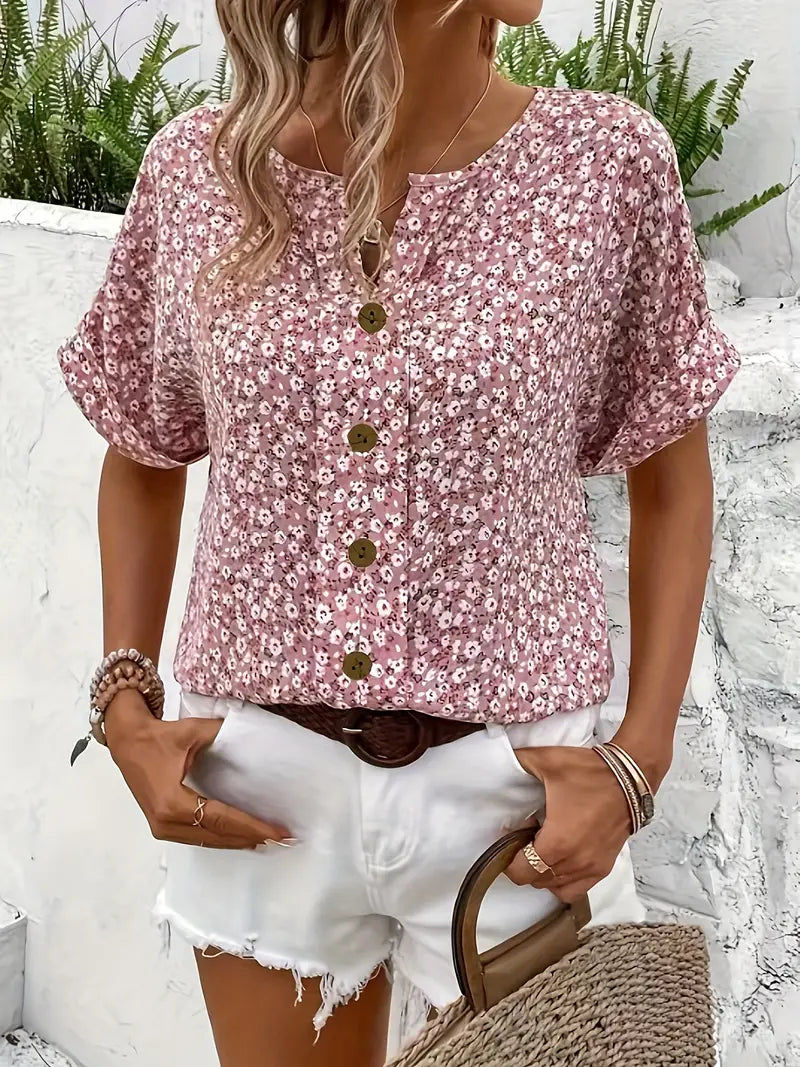 Floral Button-Up Top