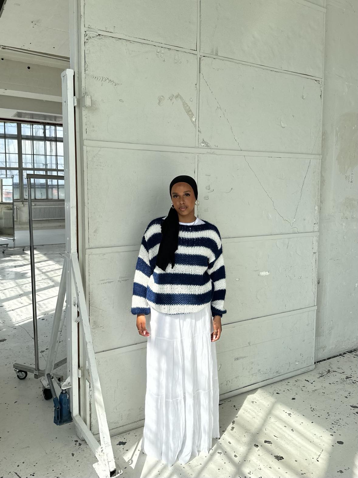 Oversized High Neck Knit Sweater