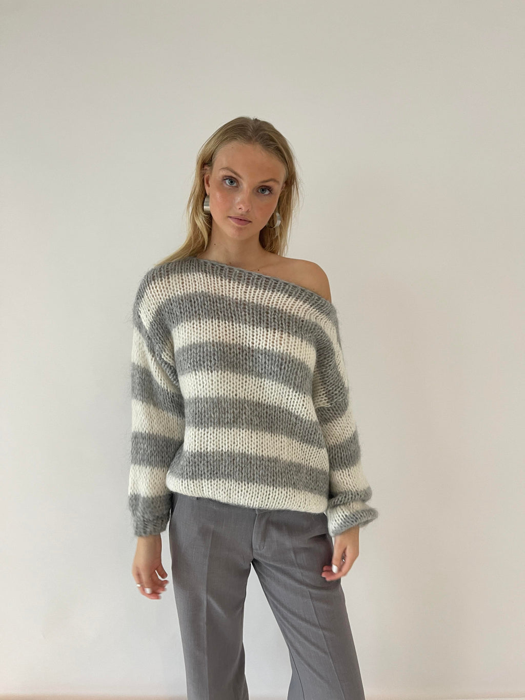Oversized High Neck Knit Sweater