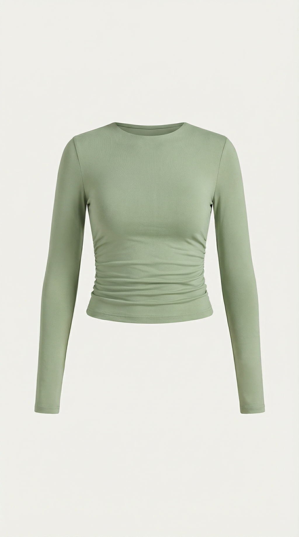 Long Sleeve Crop Top with Thumbholes