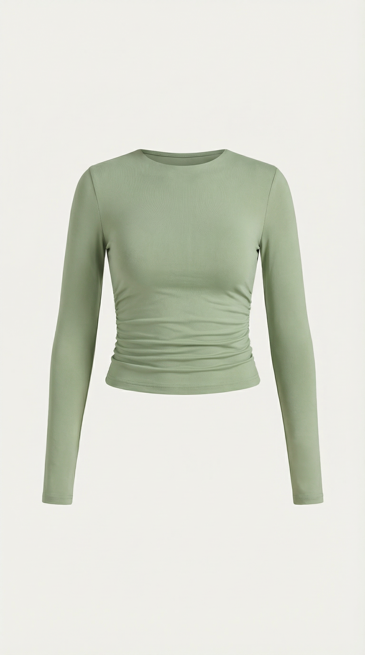 Long Sleeve Crop Top with Thumbholes