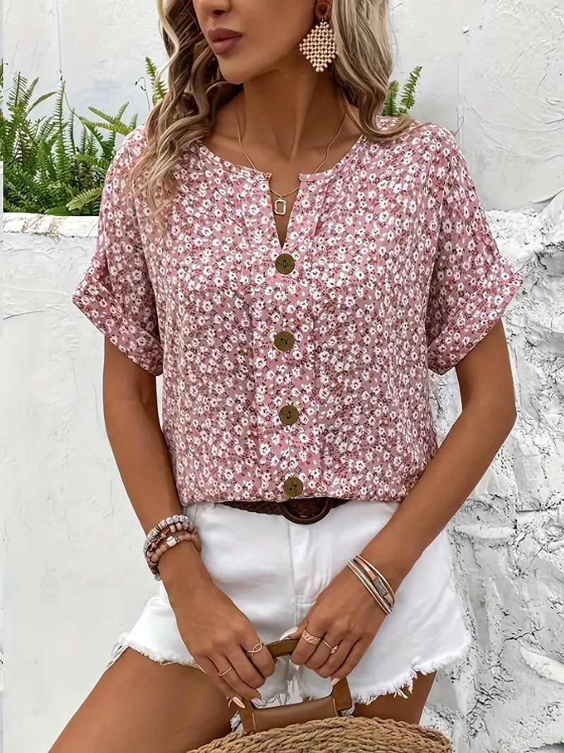 Floral Button-Up Top