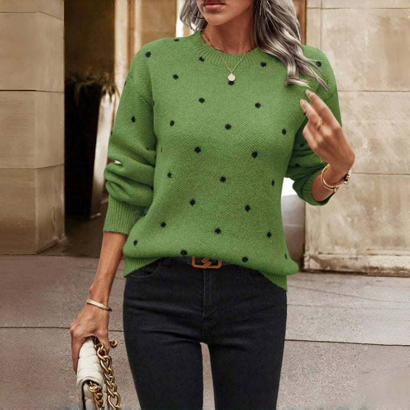 Polka Dot Knitted Sweater
