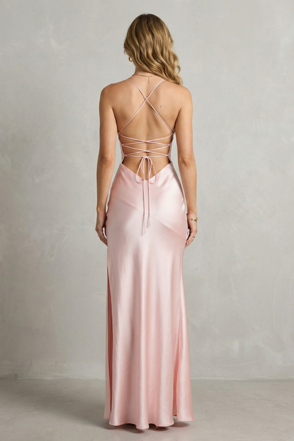 Deep V-Neck Slip Maxi Dress
