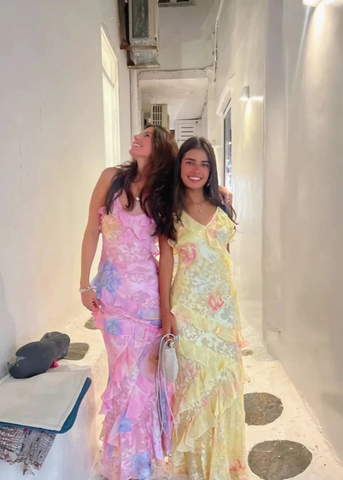 Airborne Floral Ruffle Maxi Dress