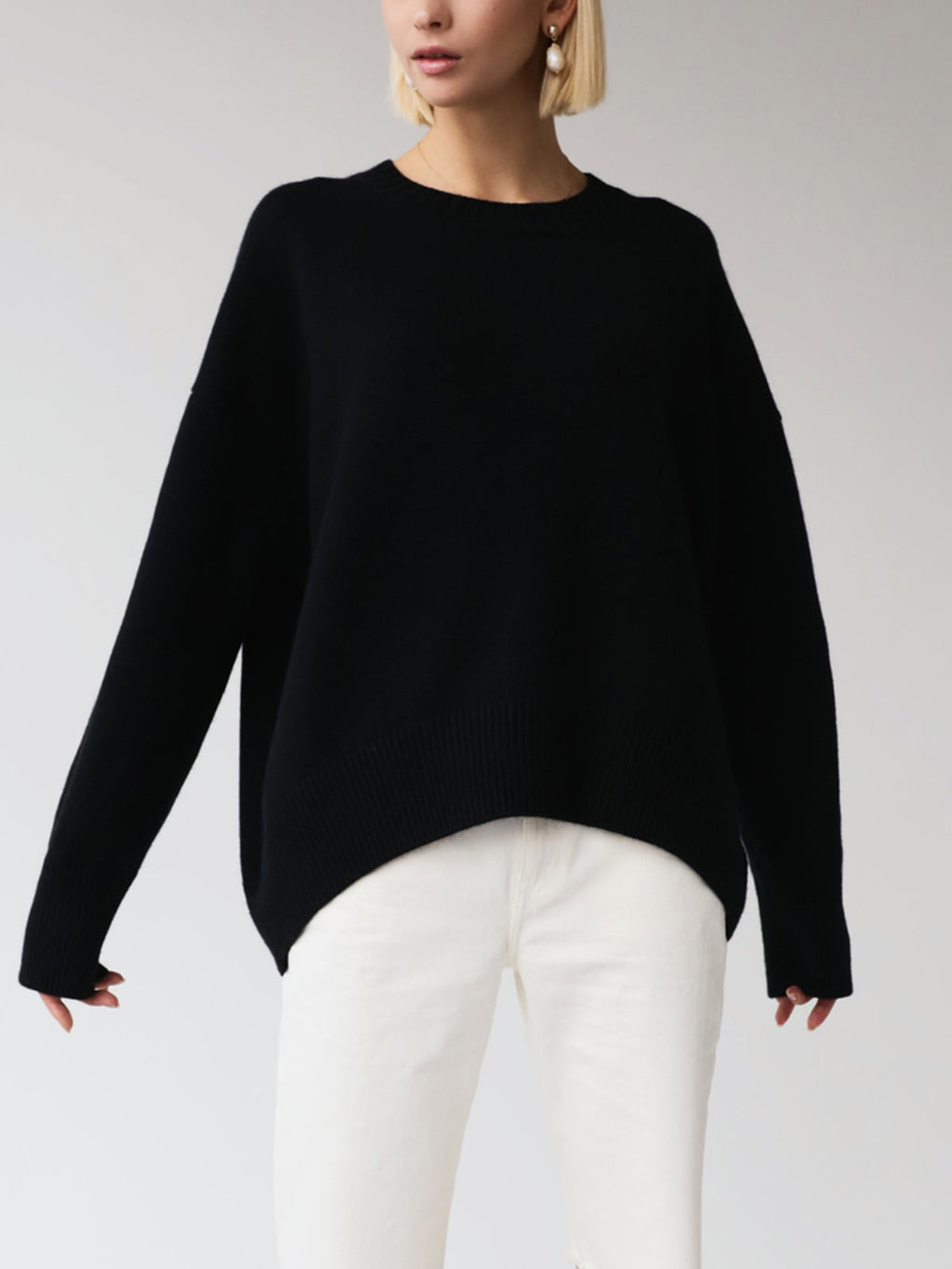 Women’s  Oversized Crewneck Knit Sweater