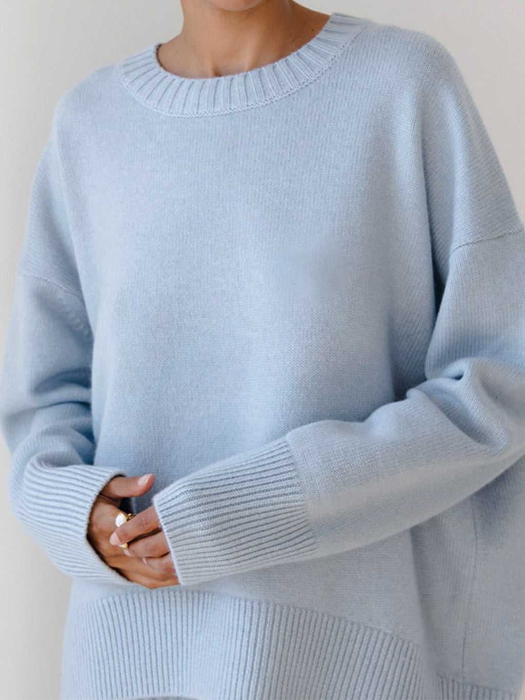 Women’s  Oversized Crewneck Knit Sweater