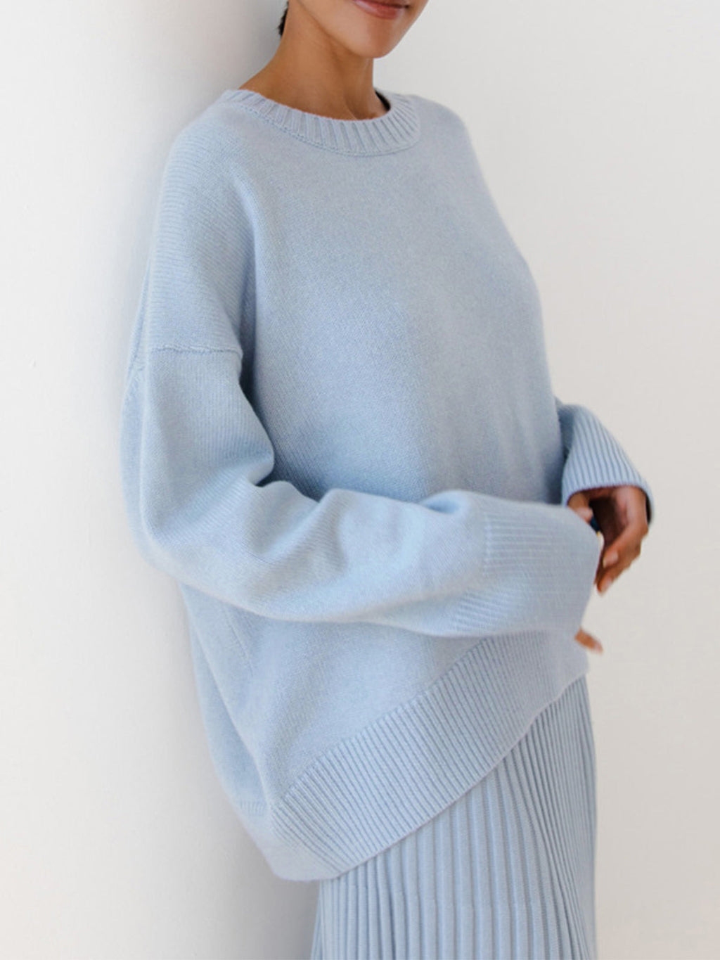 Women’s  Oversized Crewneck Knit Sweater