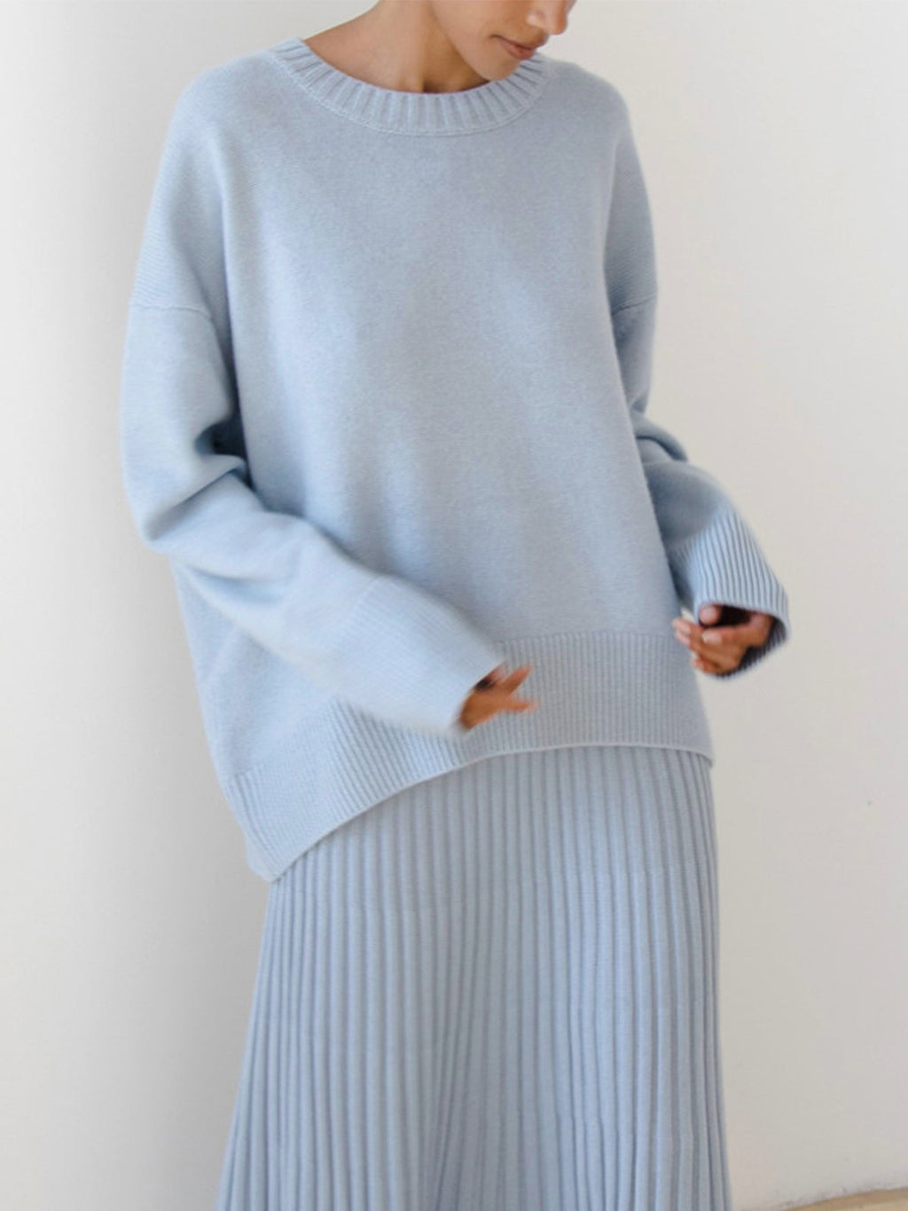 Women’s  Oversized Crewneck Knit Sweater