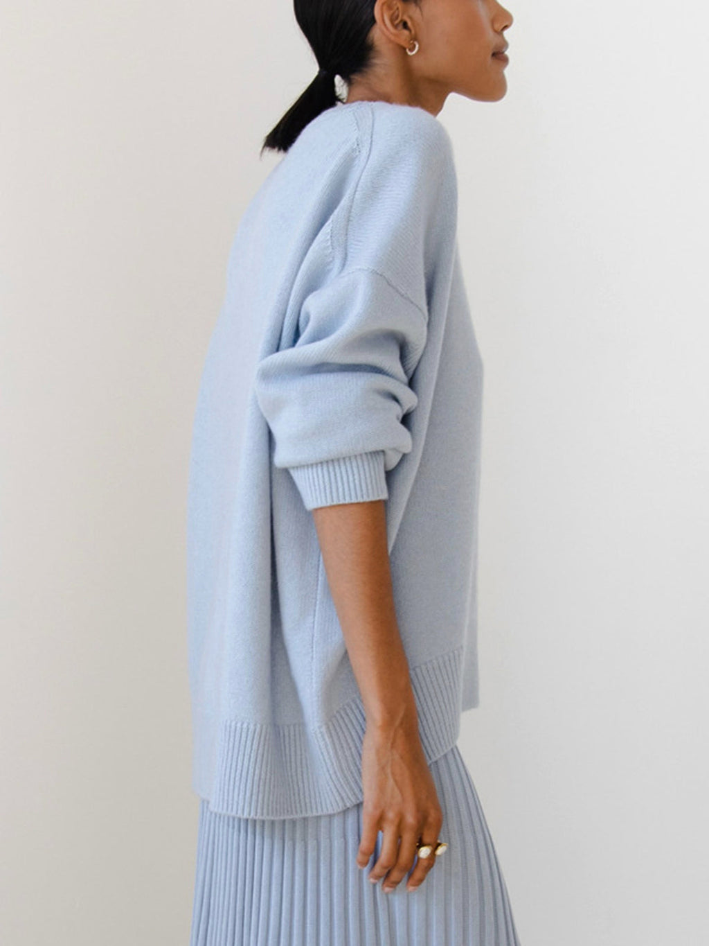 Women’s  Oversized Crewneck Knit Sweater