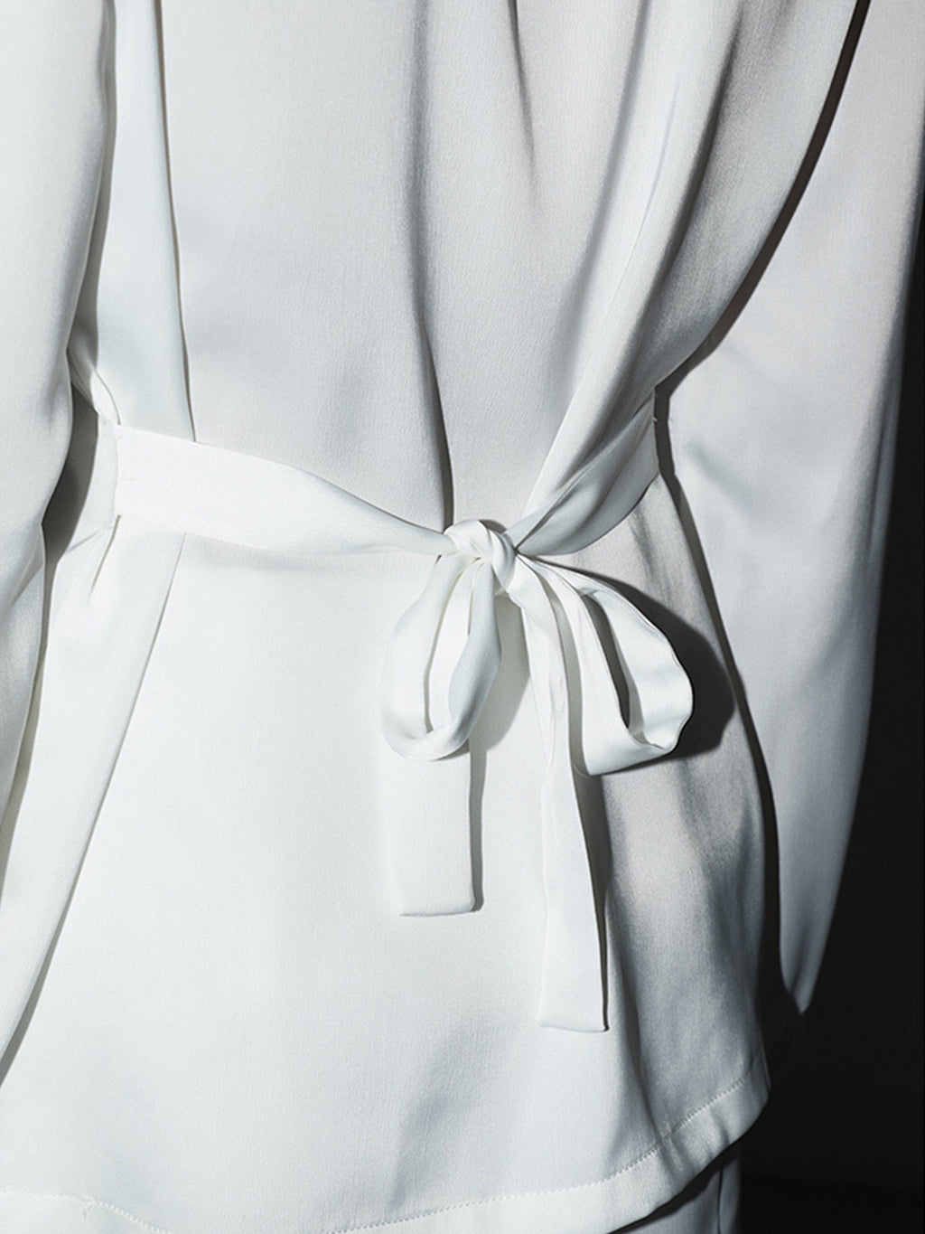 Satin Oversized Satin Tie Back Shirt