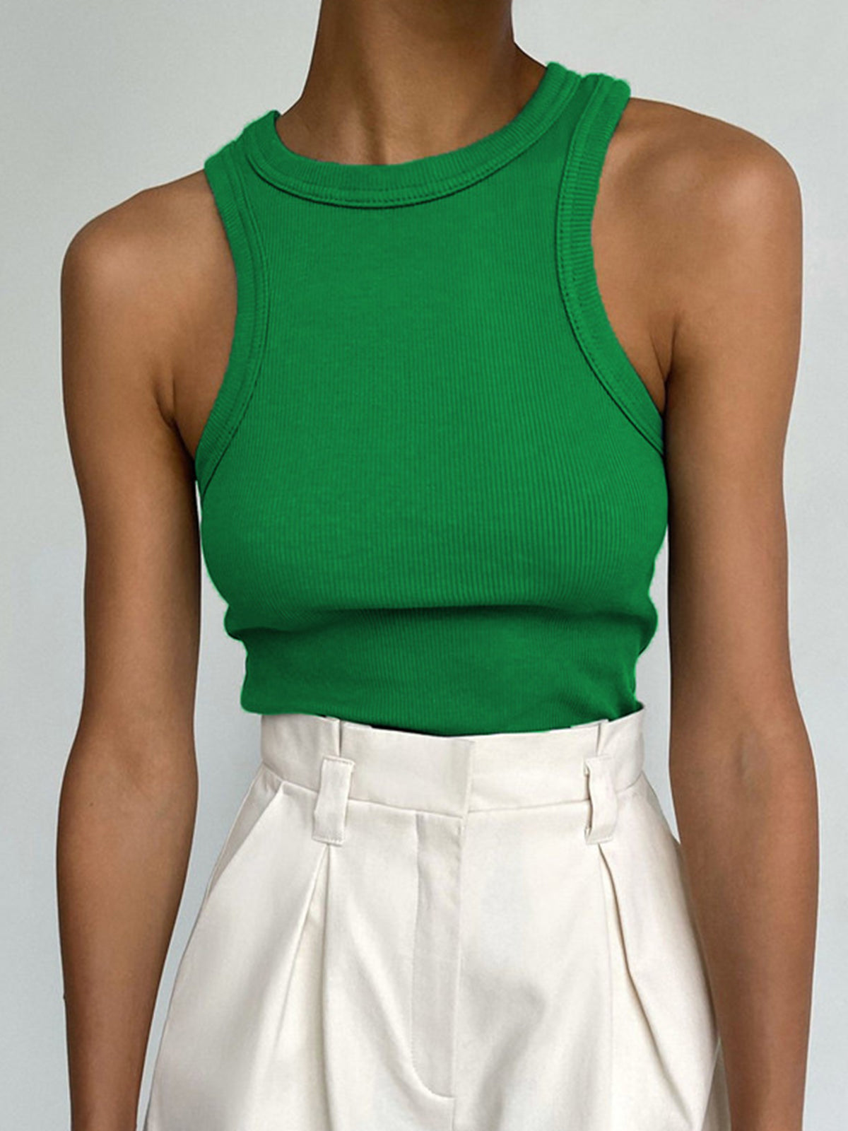 Ribbed Crop Tank Top