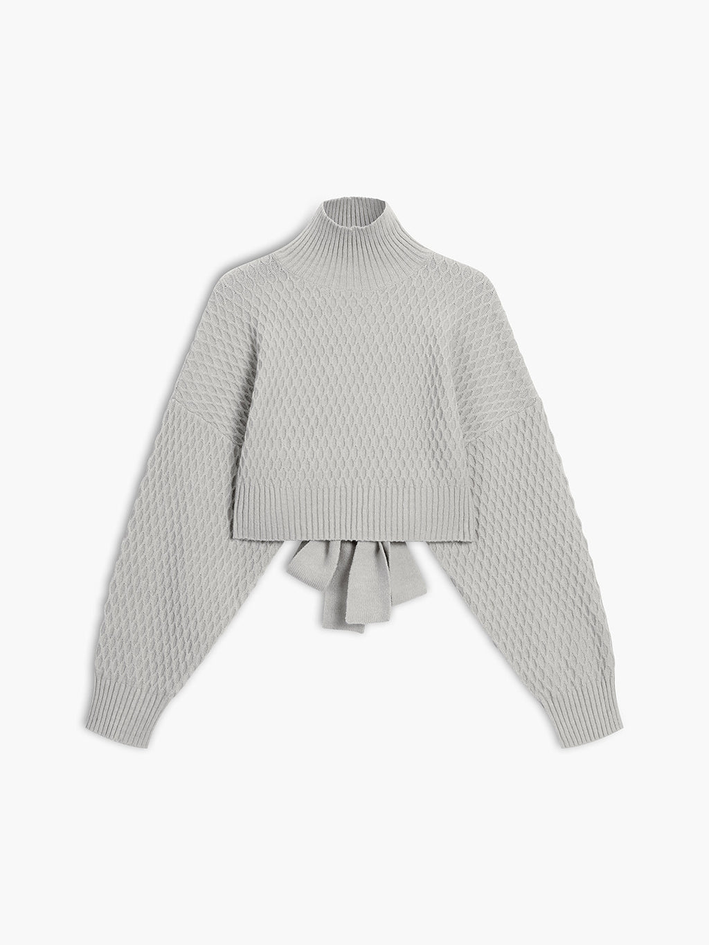 Open-Back Tie Knit Sweater