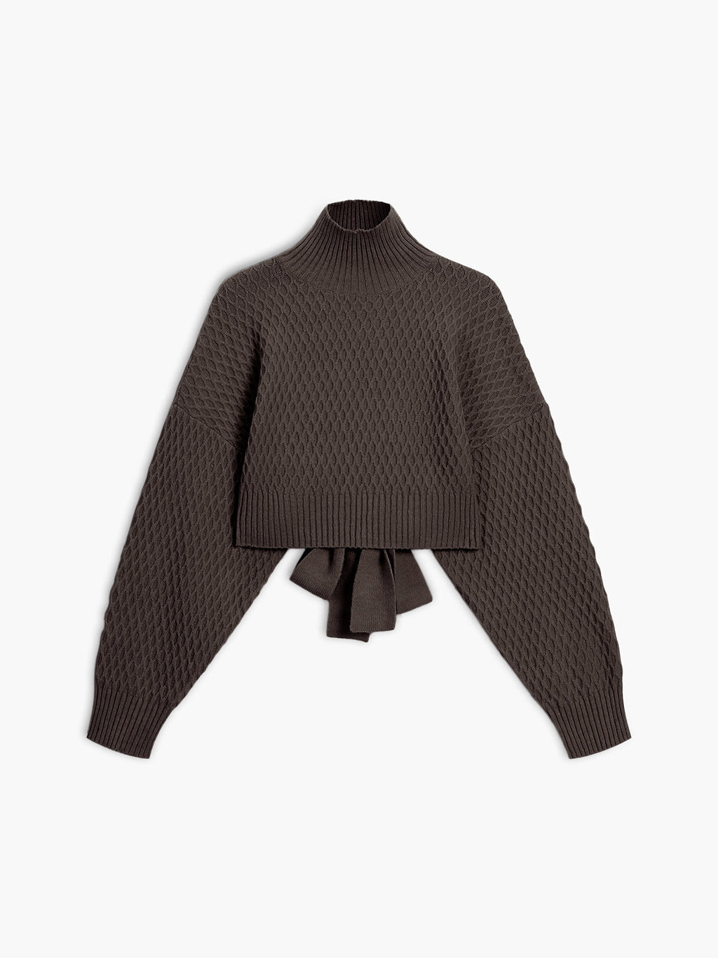 Open-Back Tie Knit Sweater