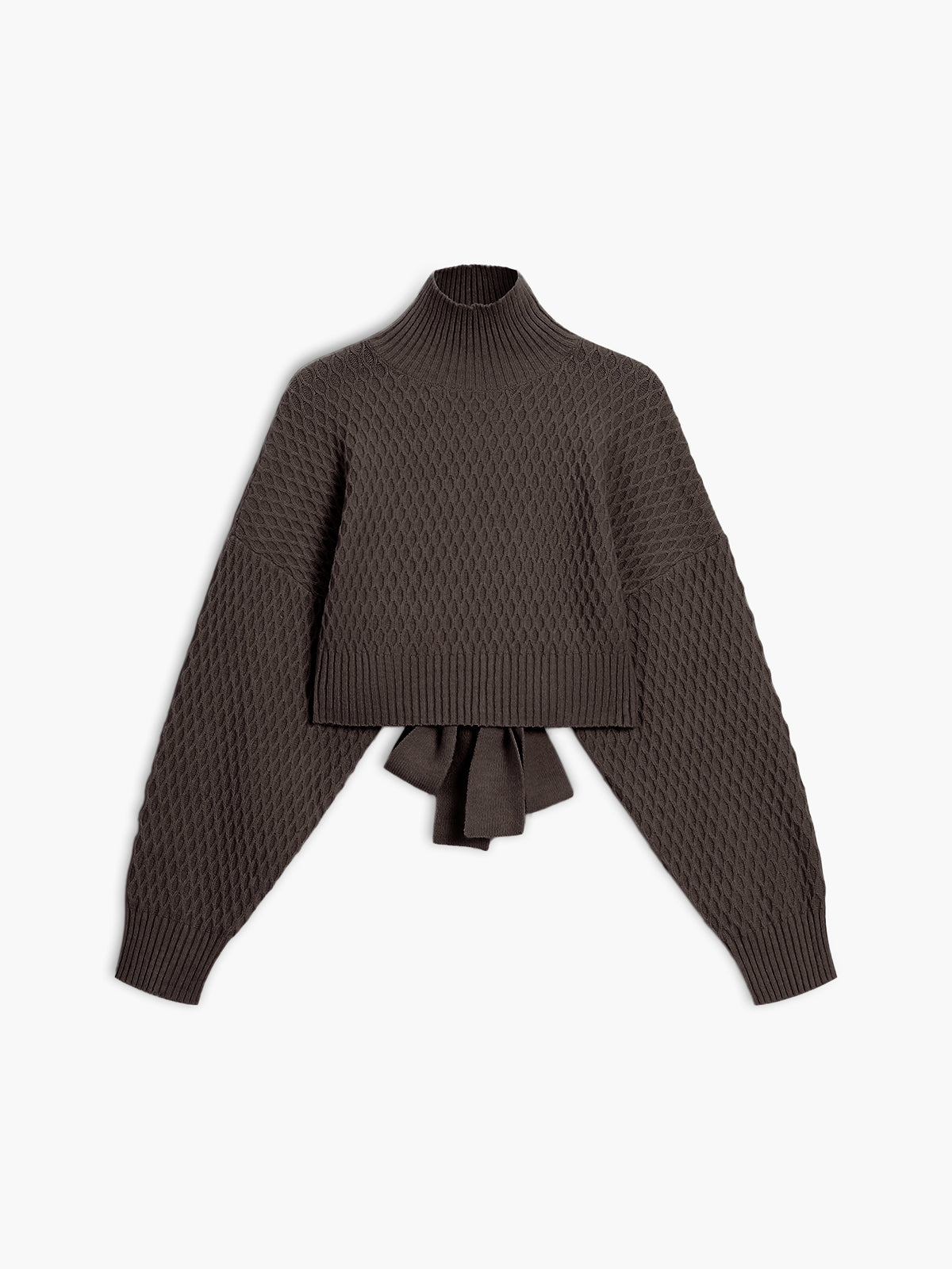 Open-Back Tie Knit Sweater