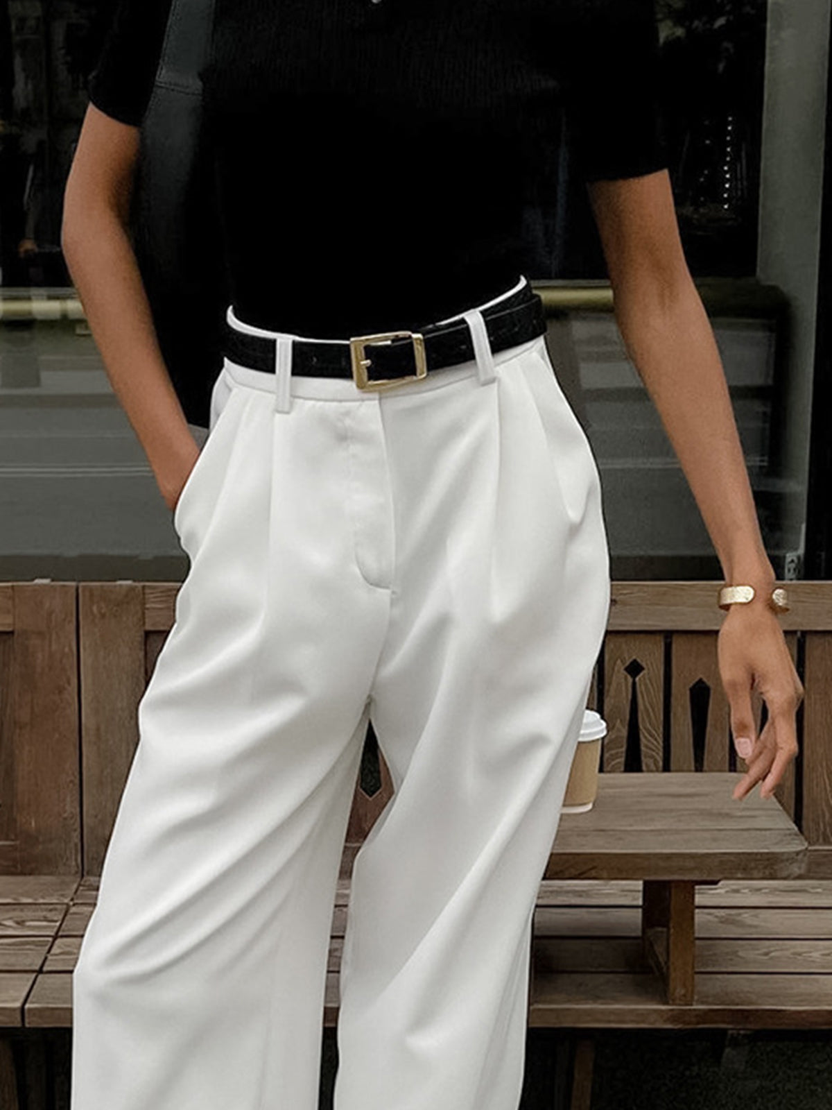 Women's High-Waist Wide-Leg Trousers