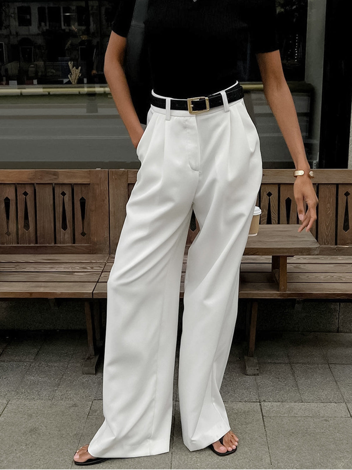 Women's High-Waist Wide-Leg Trousers