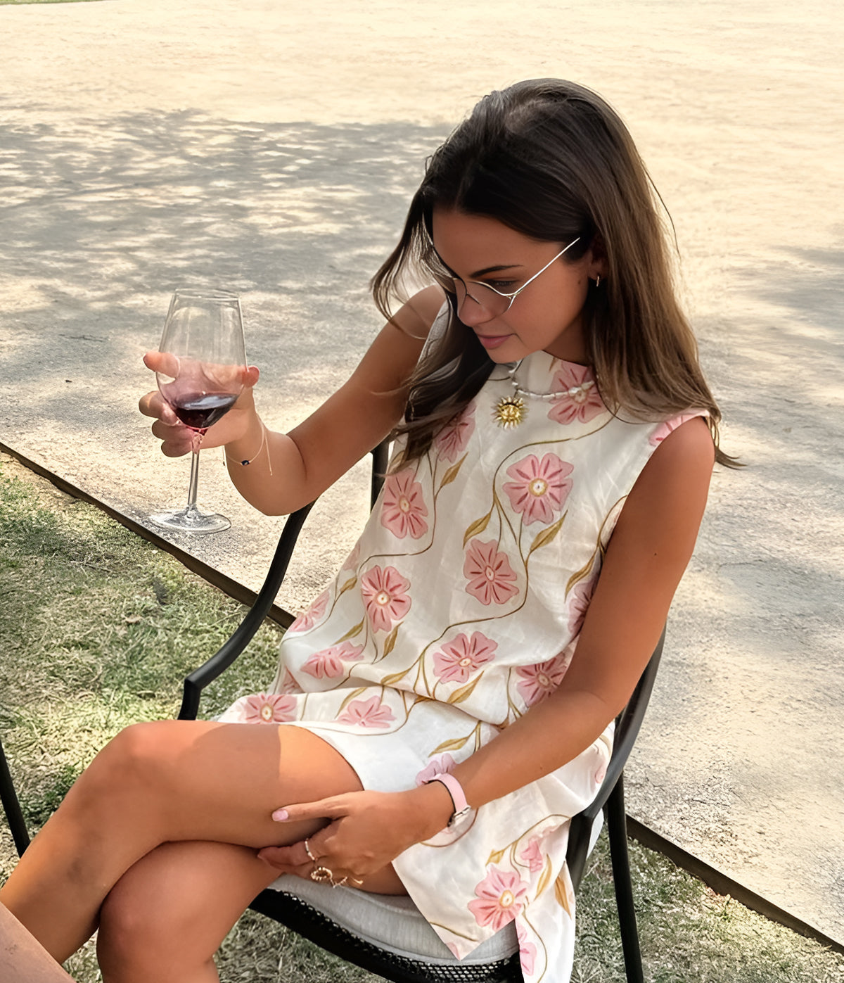 Sleeveless Printed Mini Dress