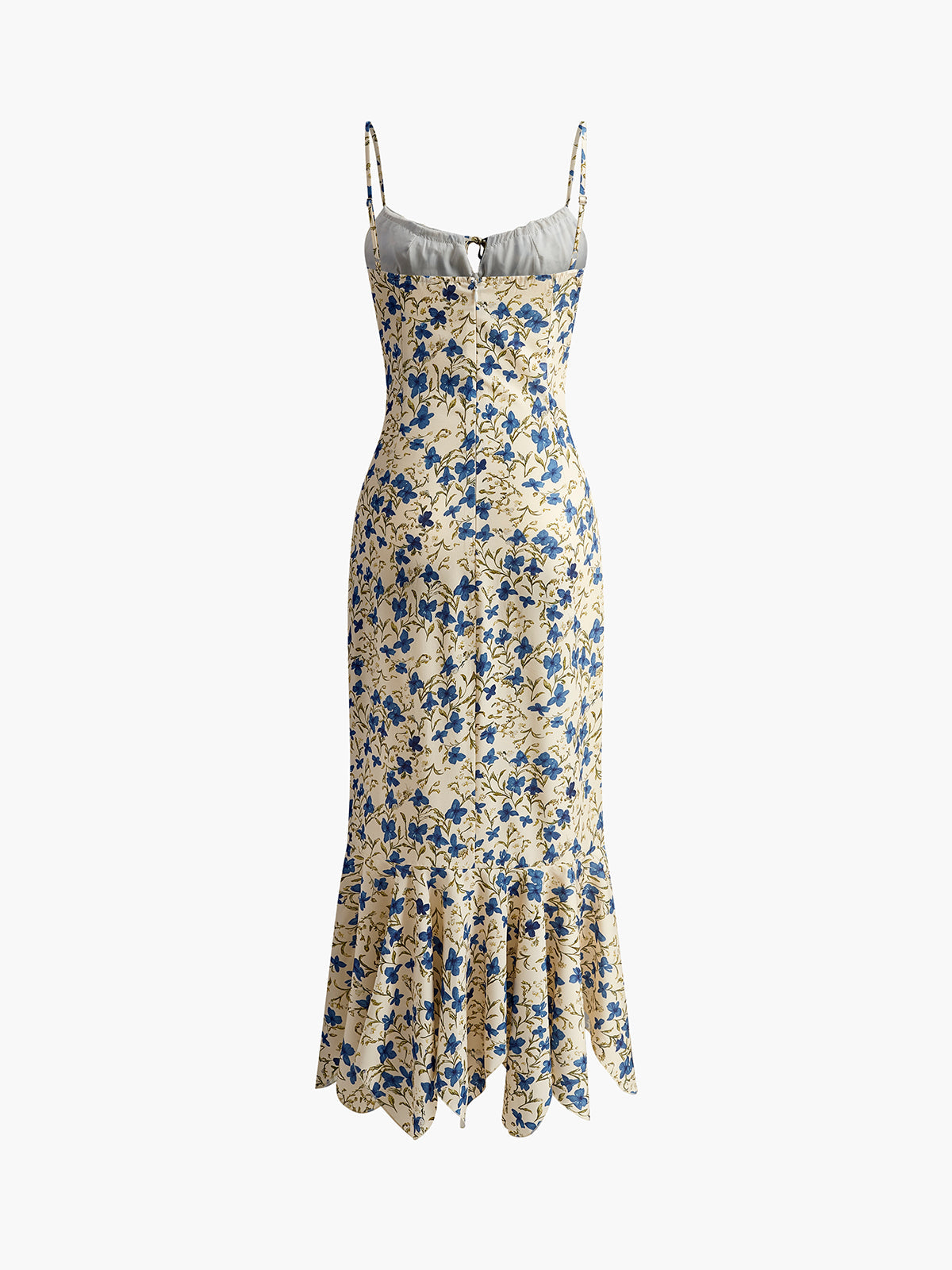 Floral Print Maxi Dress with Knotted Waist