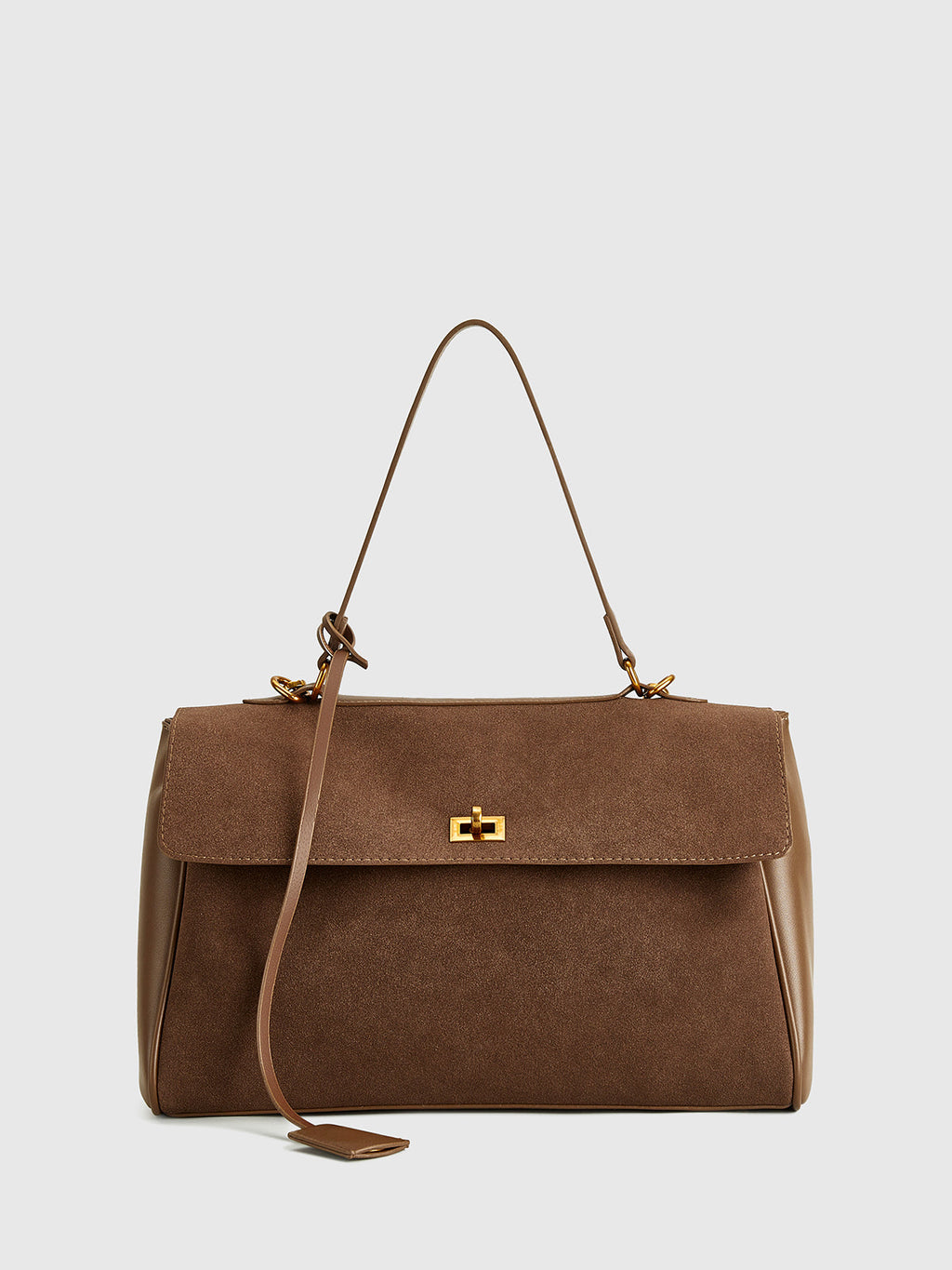 Structured Utility Large Capacity Flap Shoulder Bag