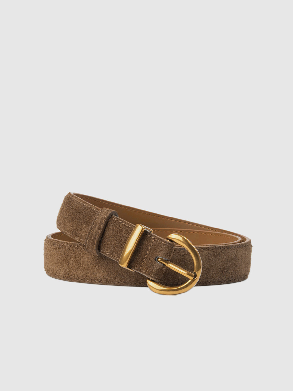 Suede Circle Buckle Belt