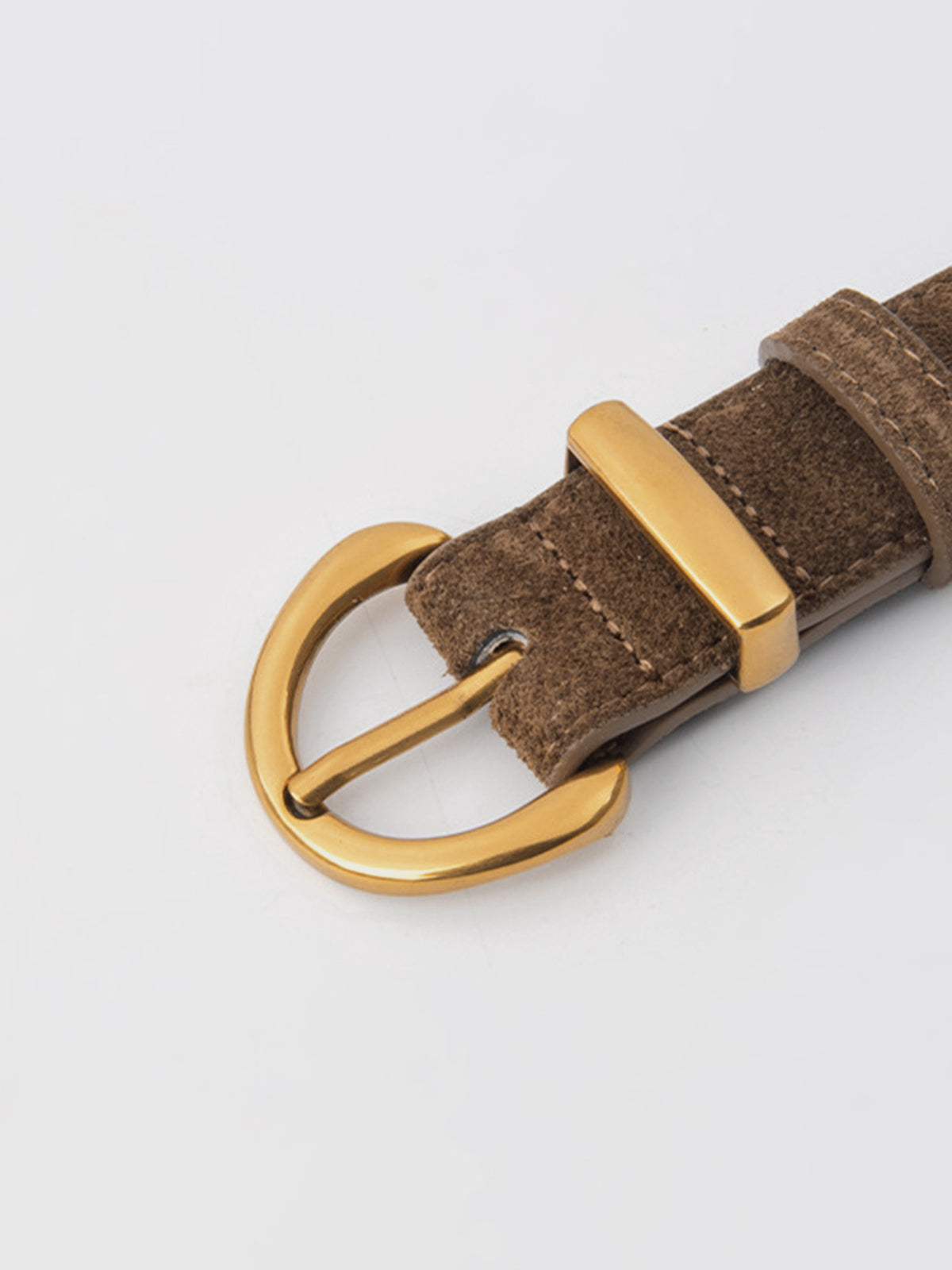 Suede Circle Buckle Belt