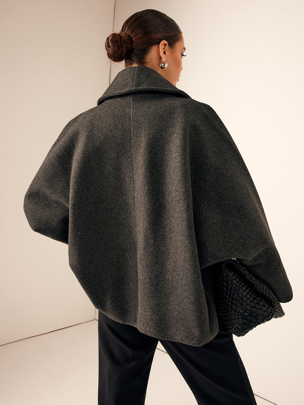 Short Shawl Collar Tweed Jacket