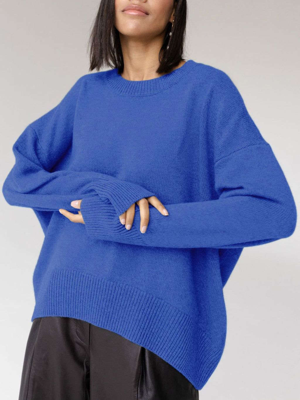 Women’s  Oversized Crewneck Knit Sweater