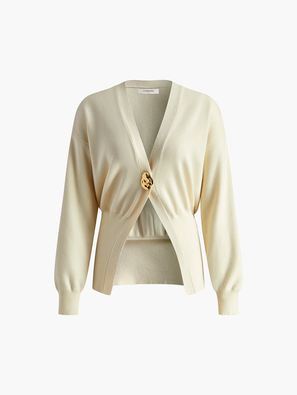 Deep V-Neck Knit Cardigan