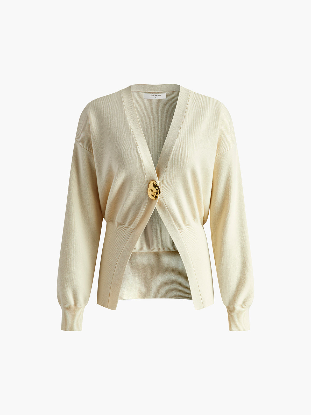 Deep V-Neck Knit Cardigan