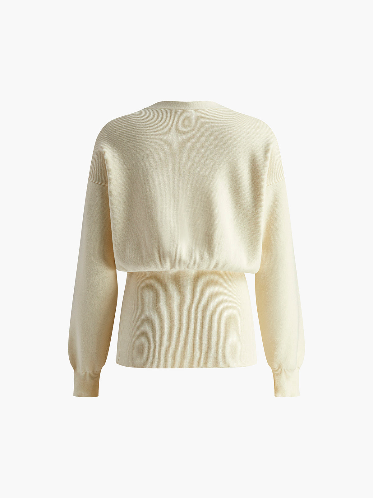 Deep V-Neck Knit Cardigan
