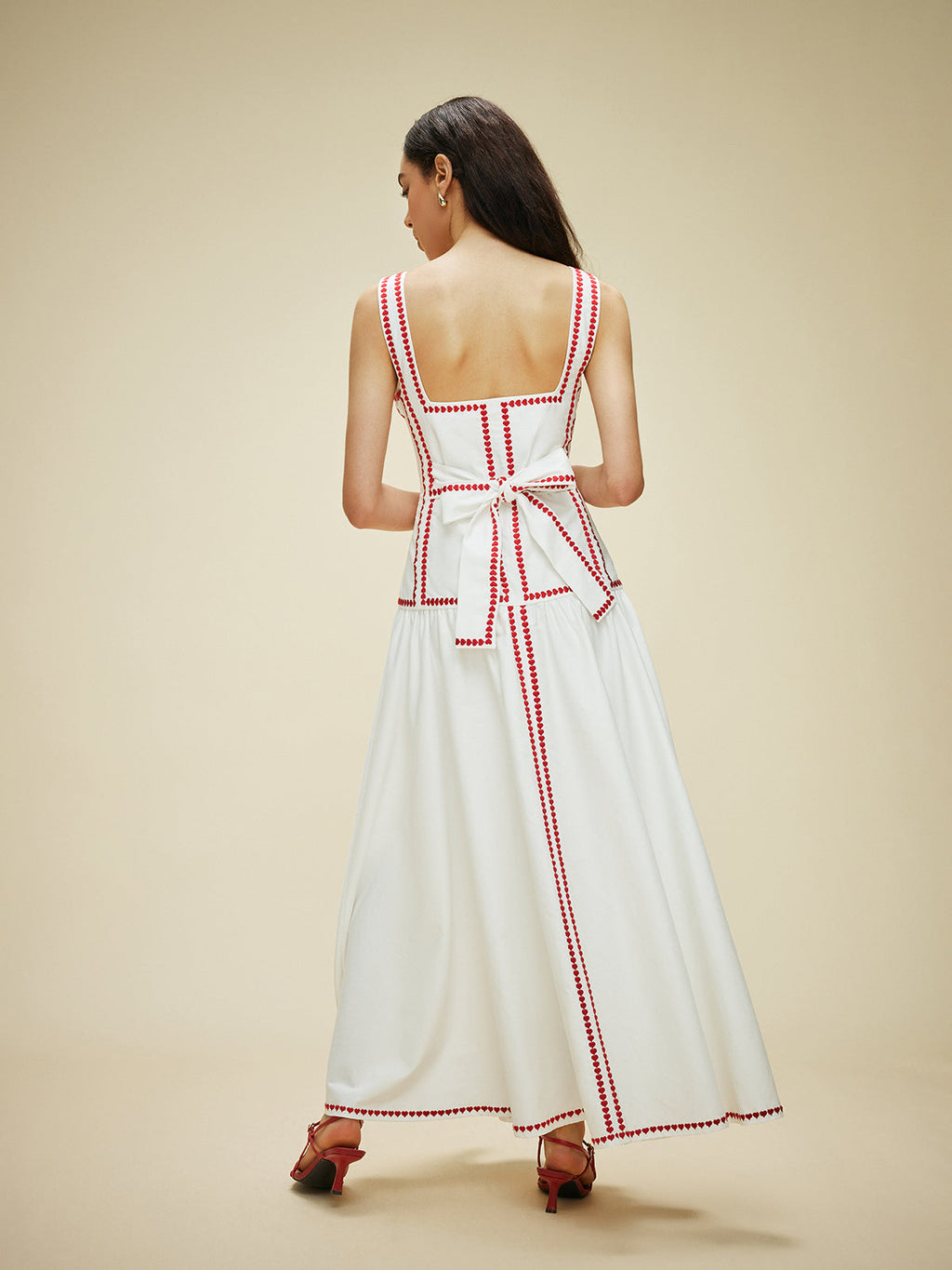 Contrast Trim Summer Maxi Dress