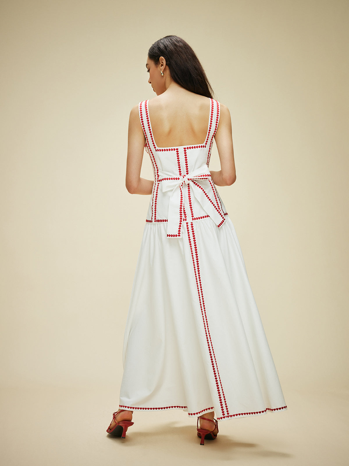 Contrast Trim Summer Maxi Dress