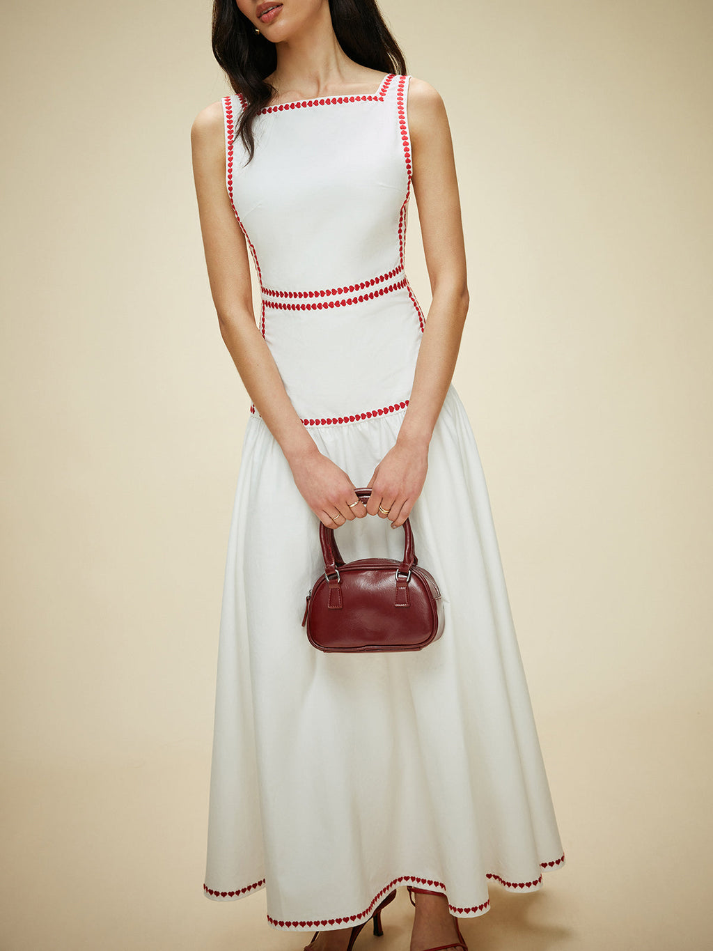 Contrast Trim Summer Maxi Dress