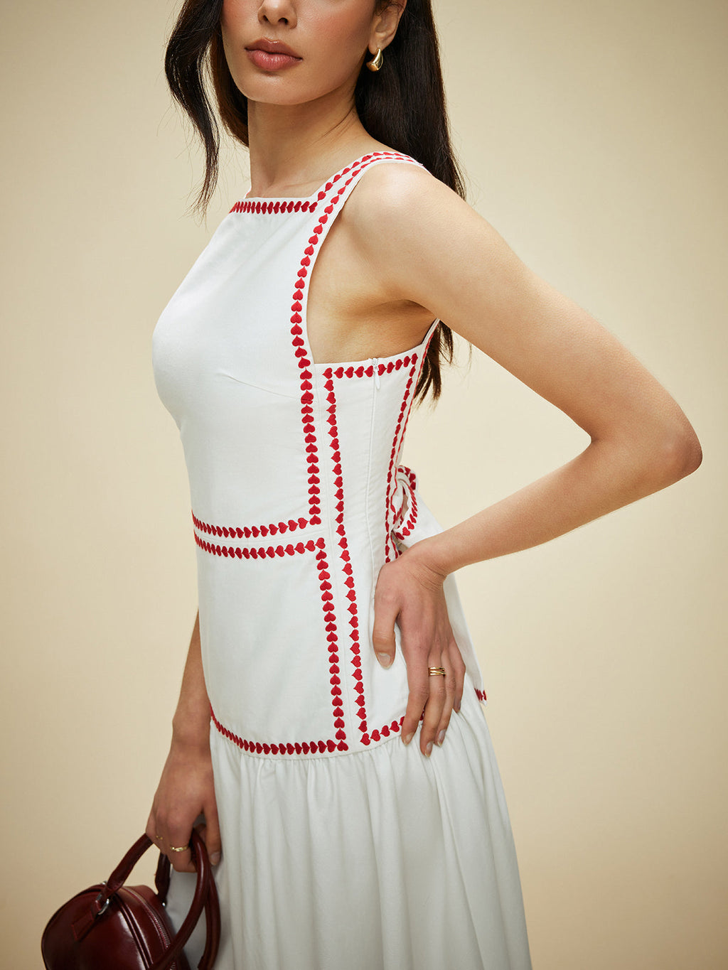 Contrast Trim Summer Maxi Dress