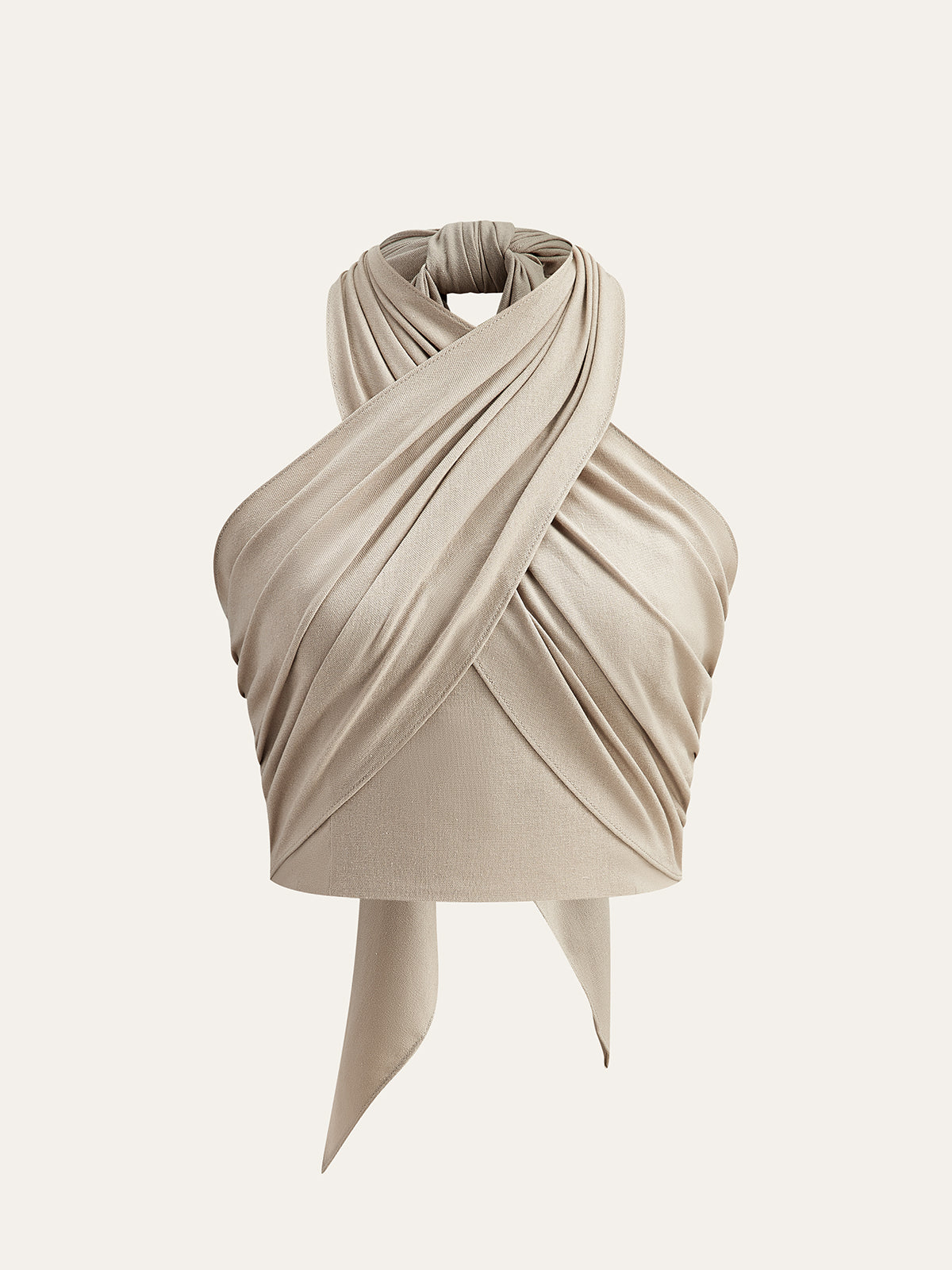 Cross Neck Linen Blend Top