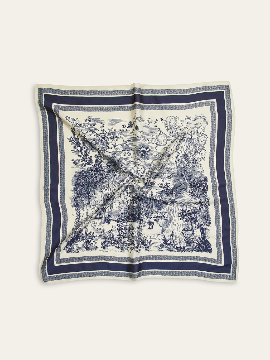 Landscape Print Square Scarf