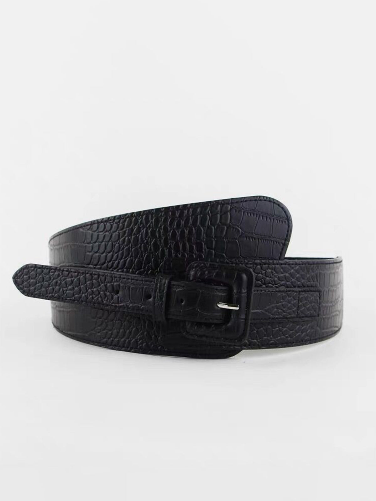 Croc Embossed Waist Belt