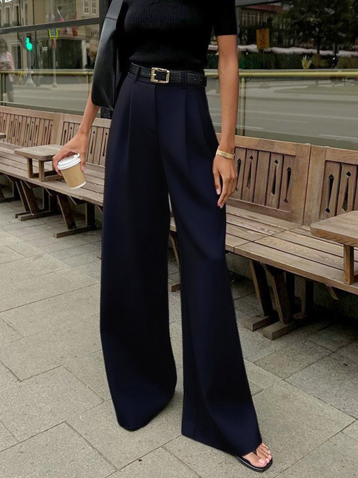 Women's High-Waist Wide-Leg Trousers